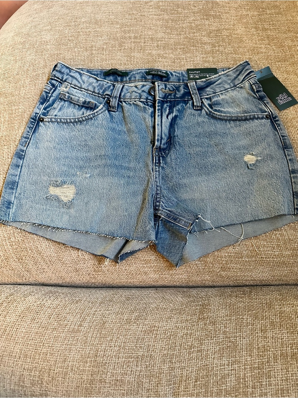 wild fable Light Wash Distressed Denim Cutoff Shorts